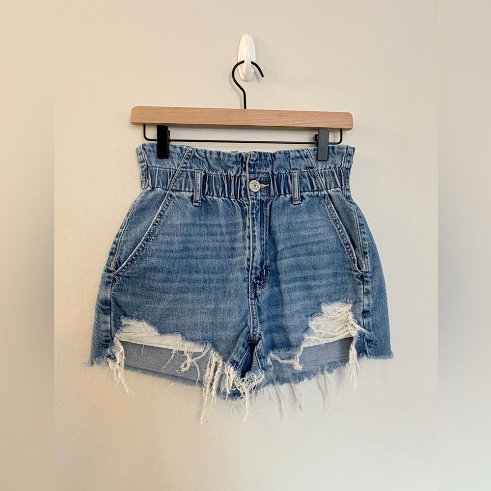 American Eagle Denim Distressed Mom Shorts - Size 2